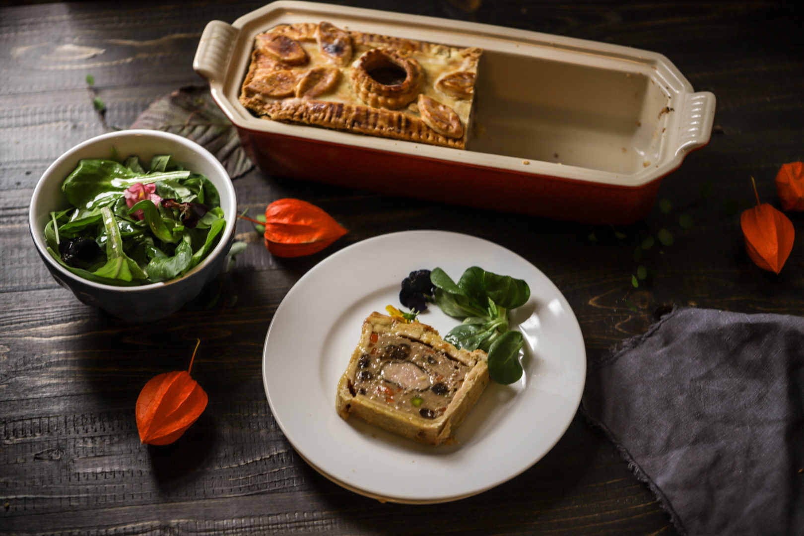 Pastete mit Entenbrust, Pflaumen und Pistazien - Frau Werft